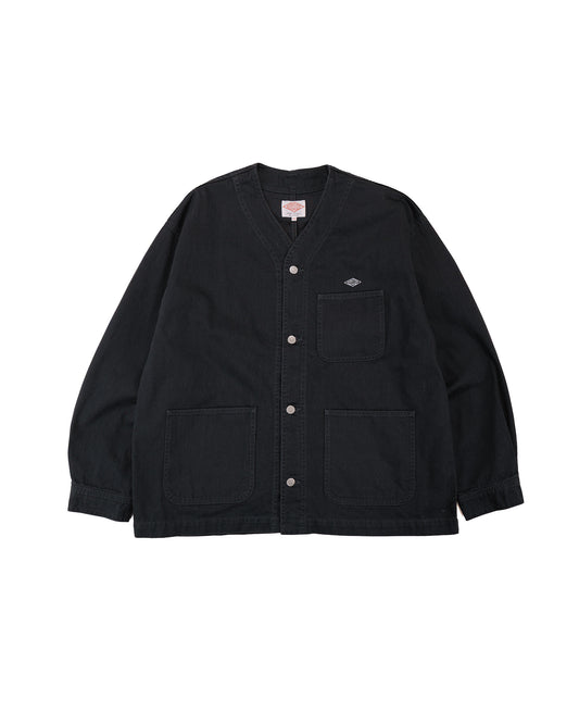 lost & found Danton Danton Katsuragi Collarless Jacket Charcoal Black