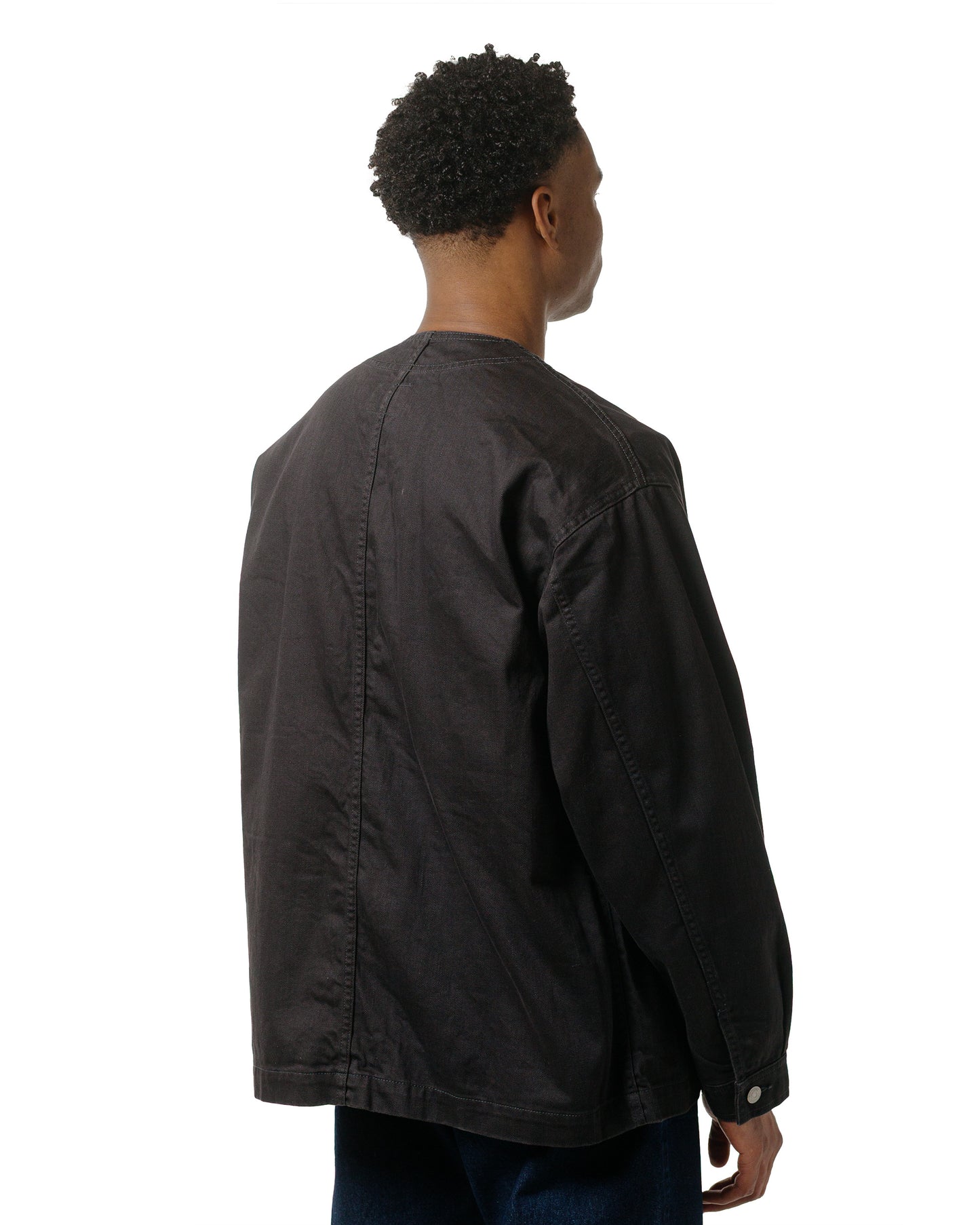 lost & found Danton Danton Katsuragi Collarless Jacket Charcoal Black