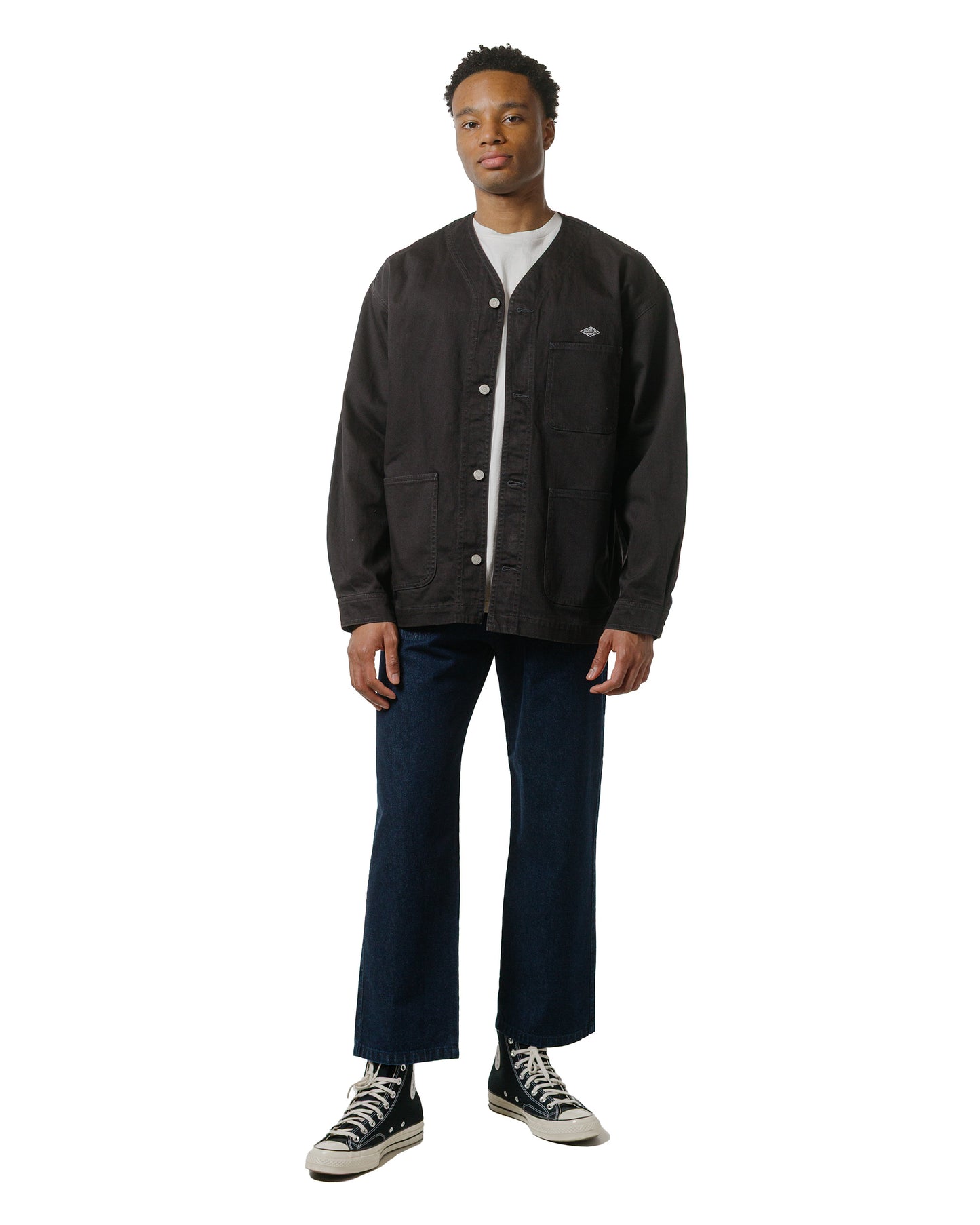 lost & found Danton Danton Katsuragi Collarless Jacket Charcoal Black