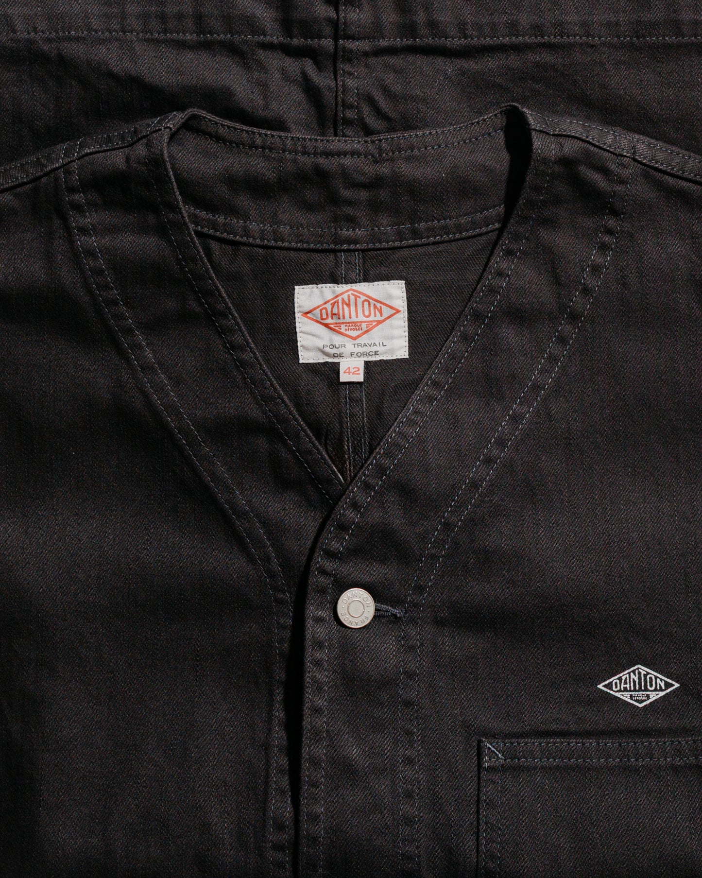 lost & found Danton Danton Katsuragi Collarless Jacket Charcoal Black
