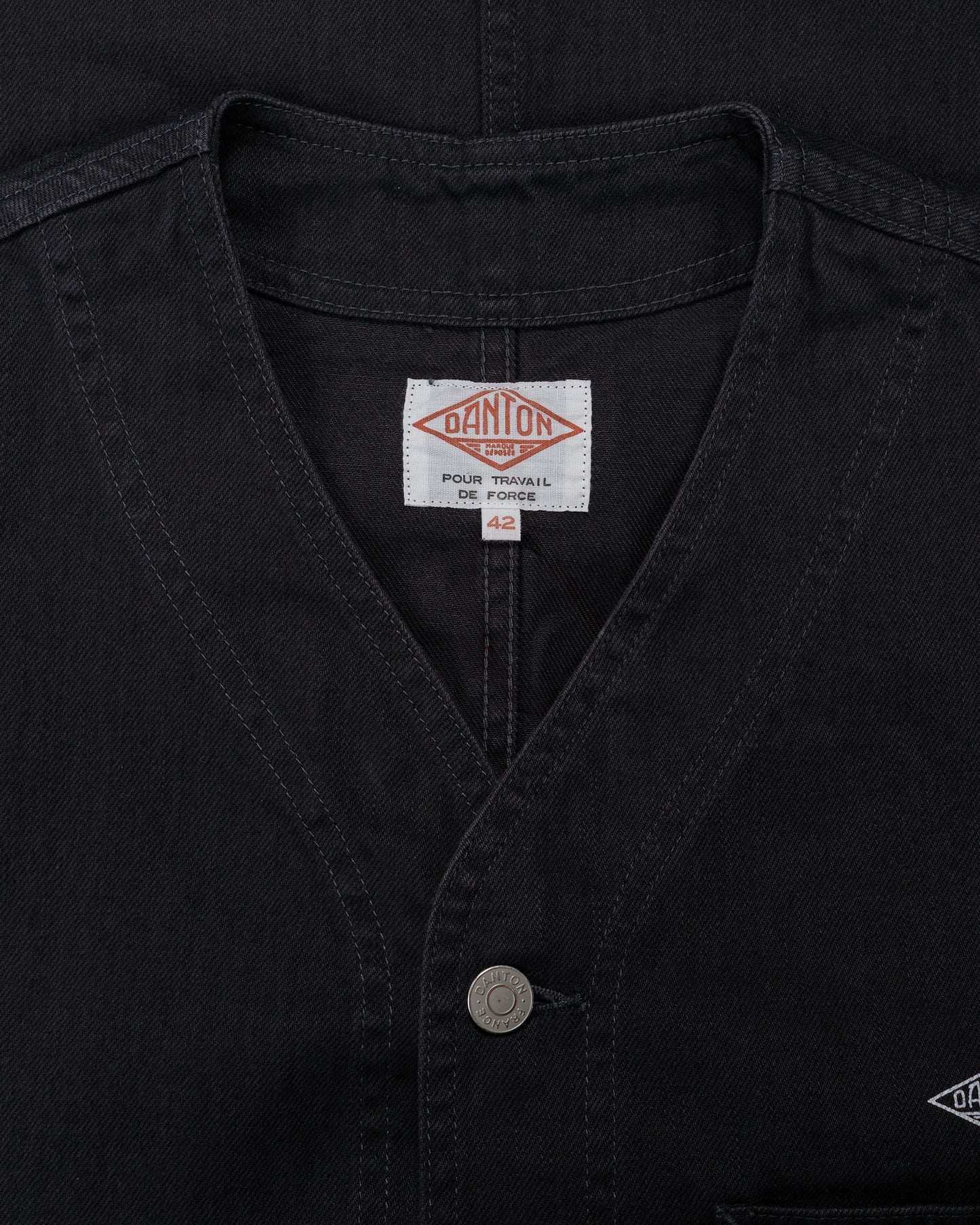 lost & found Danton Danton Katsuragi Collarless Jacket Charcoal Black