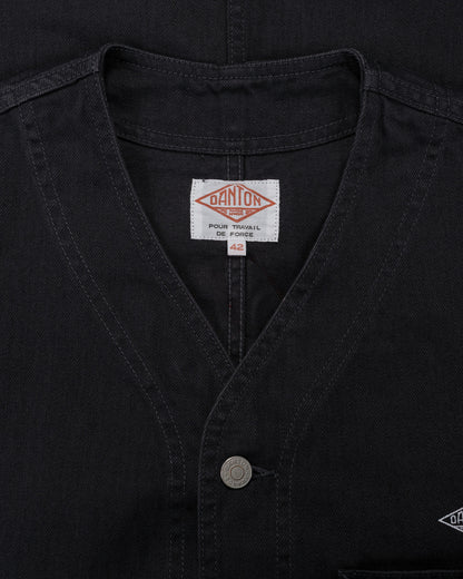 lost & found Danton Danton Katsuragi Collarless Jacket Charcoal Black