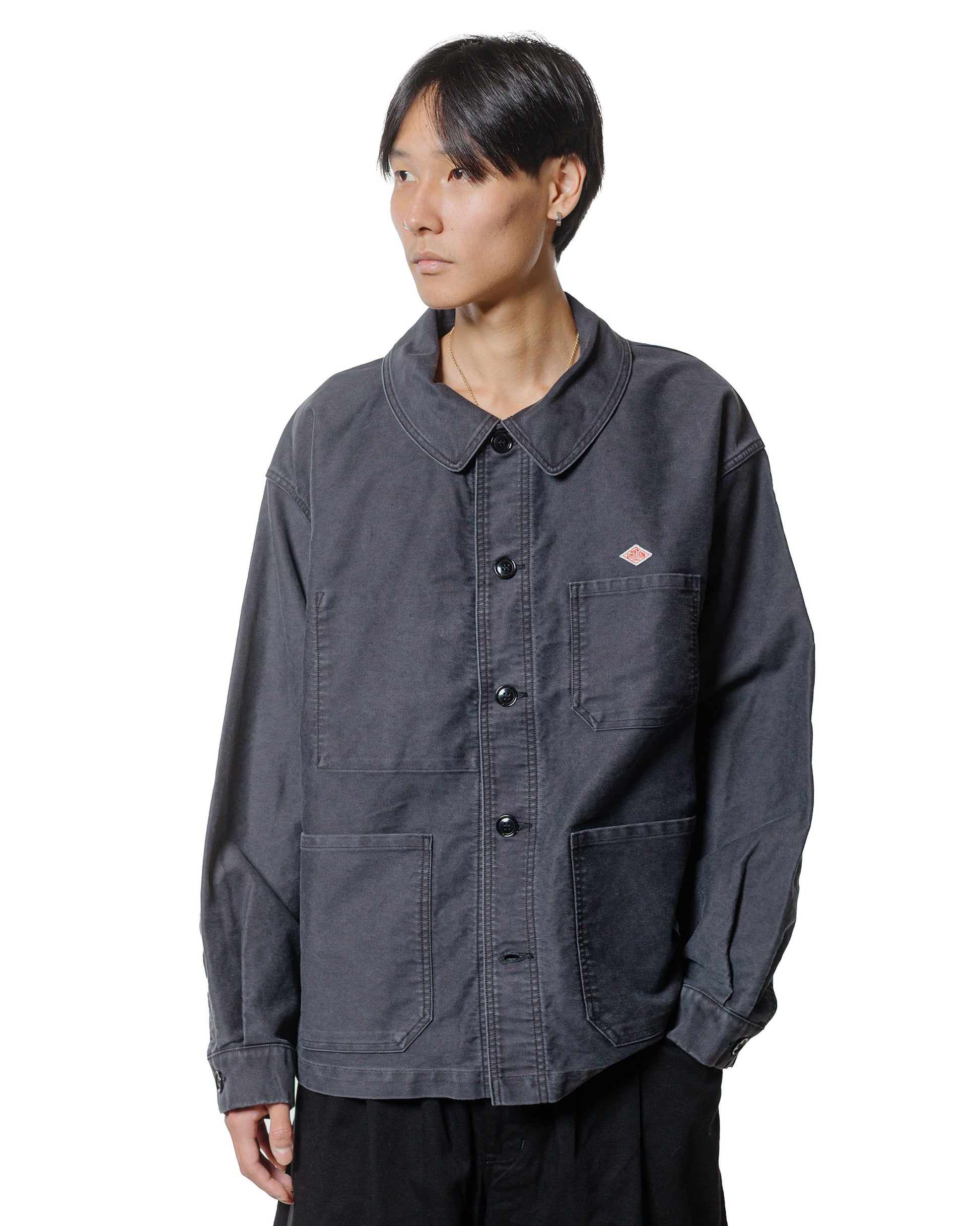 Danton Sulfur Dye Heavy Moleskin Wide Coveralls Black