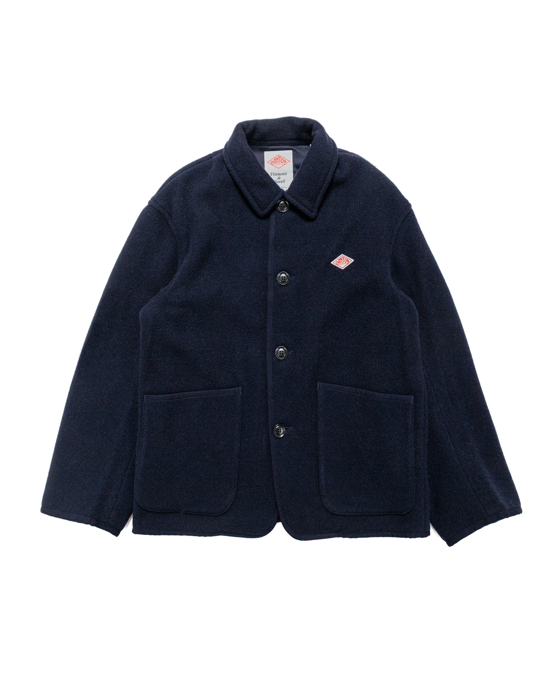 Danton Wool Light Pile Coveralls Jacket Navy