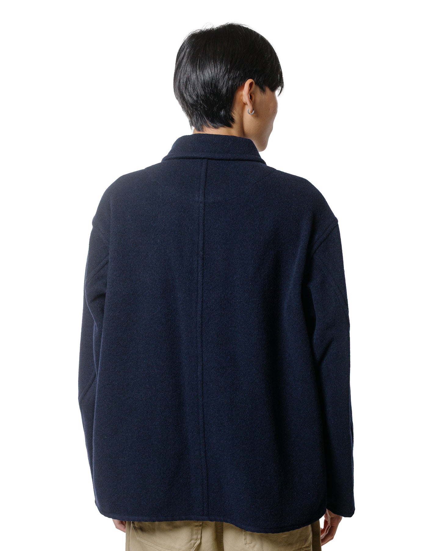Danton Wool Light Pile Coveralls Jacket Navy