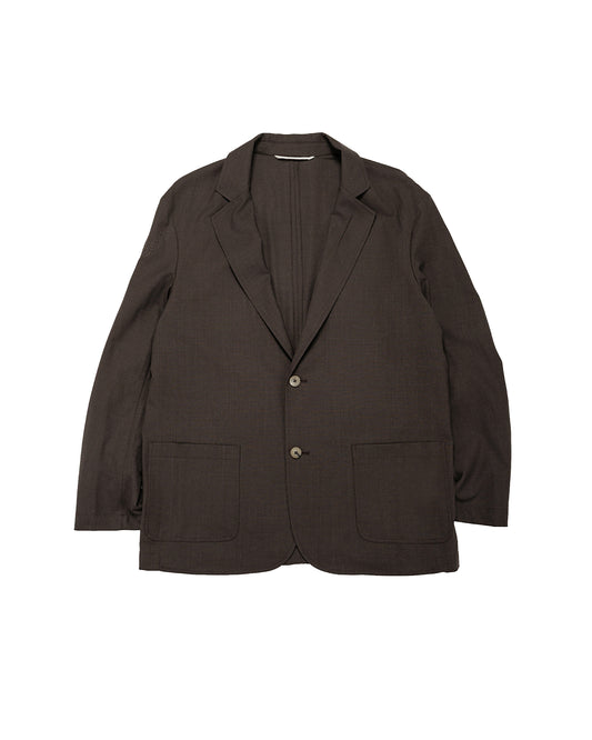 lost & found De Bonne Facture De Bonne Facture Writer's Jacket Super 130's Cold Wool Bark Brown