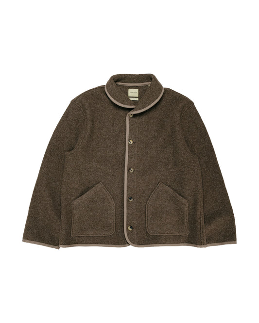 De Bonne Facture Alpine Jacket Boiled Wool Ash Brown