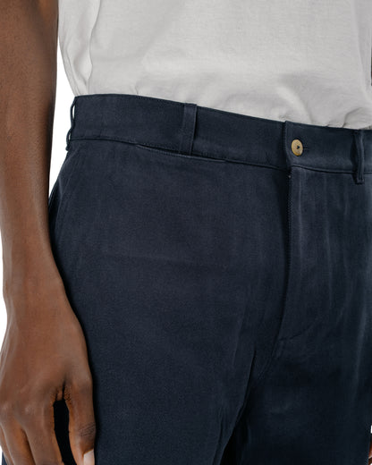De Bonne Facture Balloon Trousers Heavy Cotton Drill Dark Navy