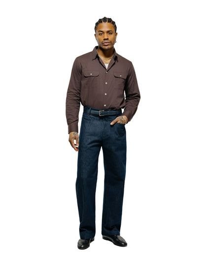 lost & found De Bonne Facture De Bonne Facture Gardian Trousers Organic French Cotton Denim Indigo