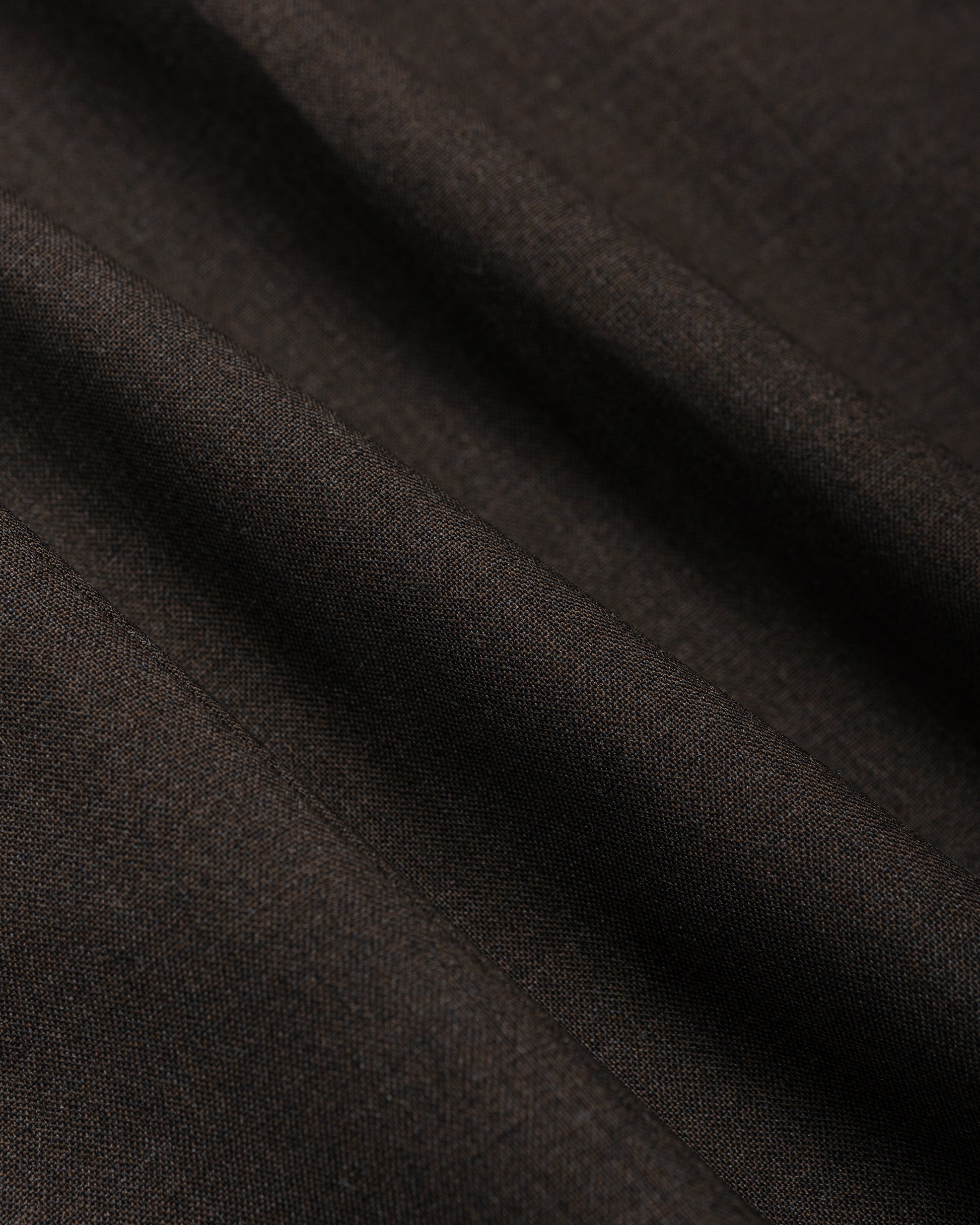 lost & found De Bonne Facture De Bonne Facture Grandad Trouser Super 130's Cold Wool Bark Brown