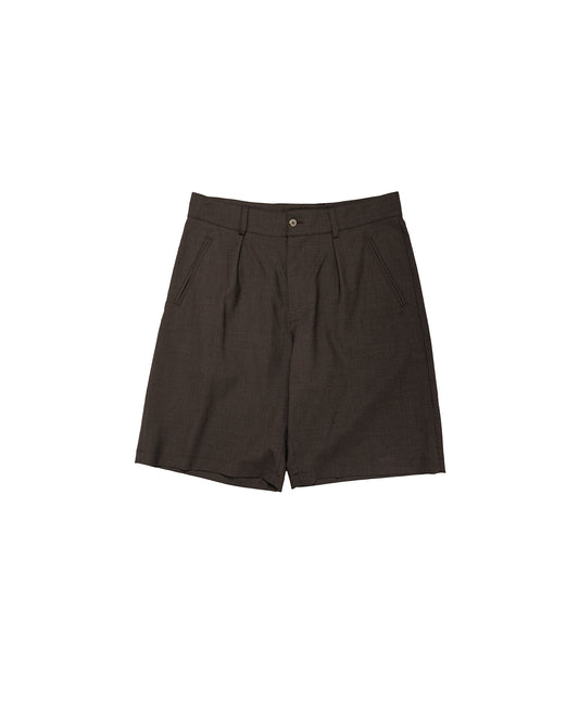 lost & found De Bonne Facture De Bonne Facture Naturalist Shorts Super 130's Cold Wool Bark Brown