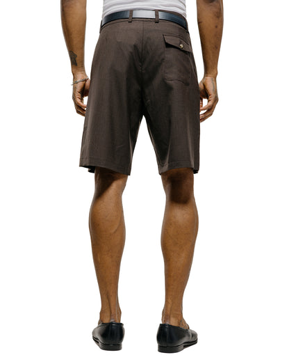 lost & found De Bonne Facture De Bonne Facture Naturalist Shorts Super 130's Cold Wool Bark Brown