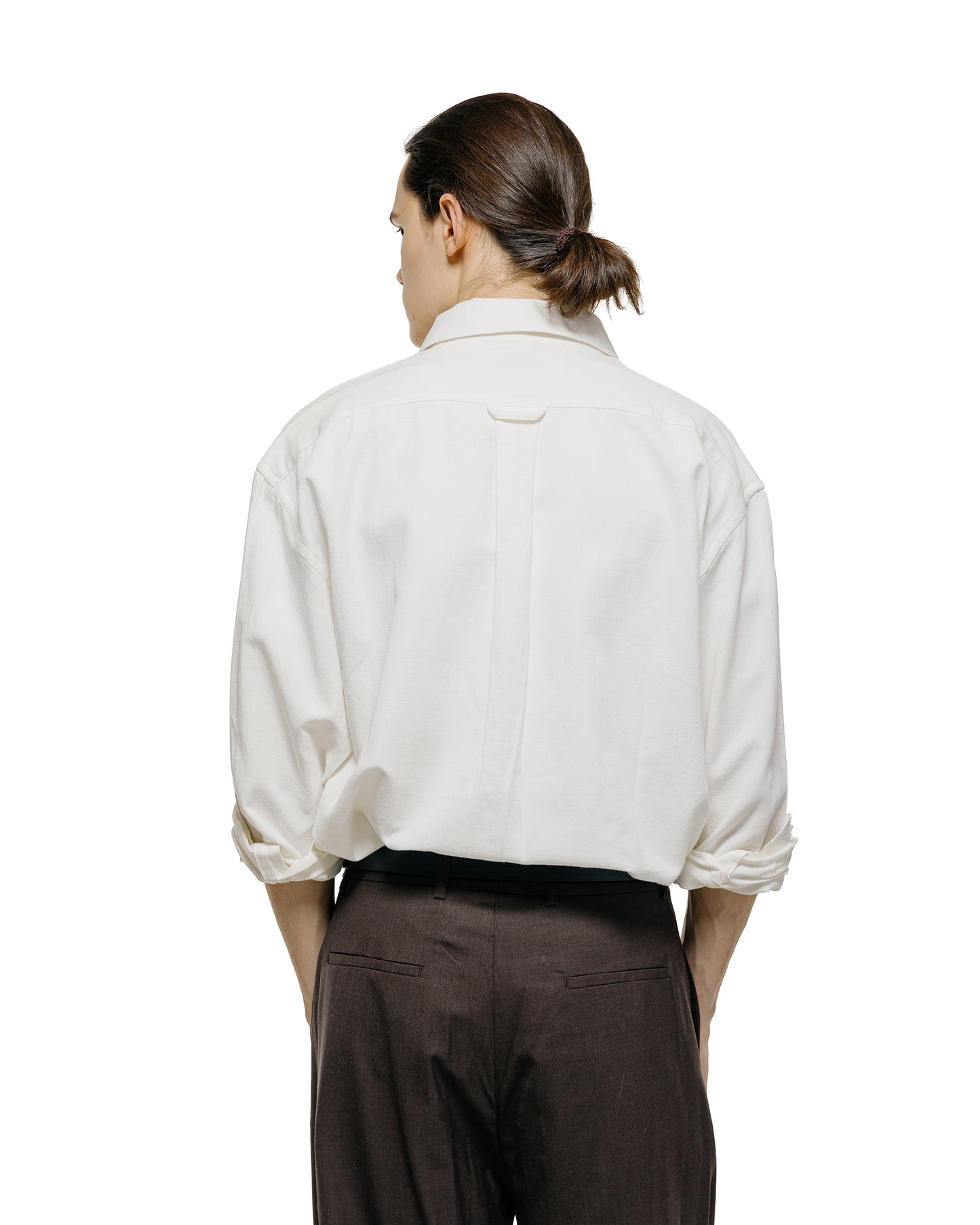 lost & found De Bonne Facture De Bonne Facture Oversized Shirt Cotton Hemp White