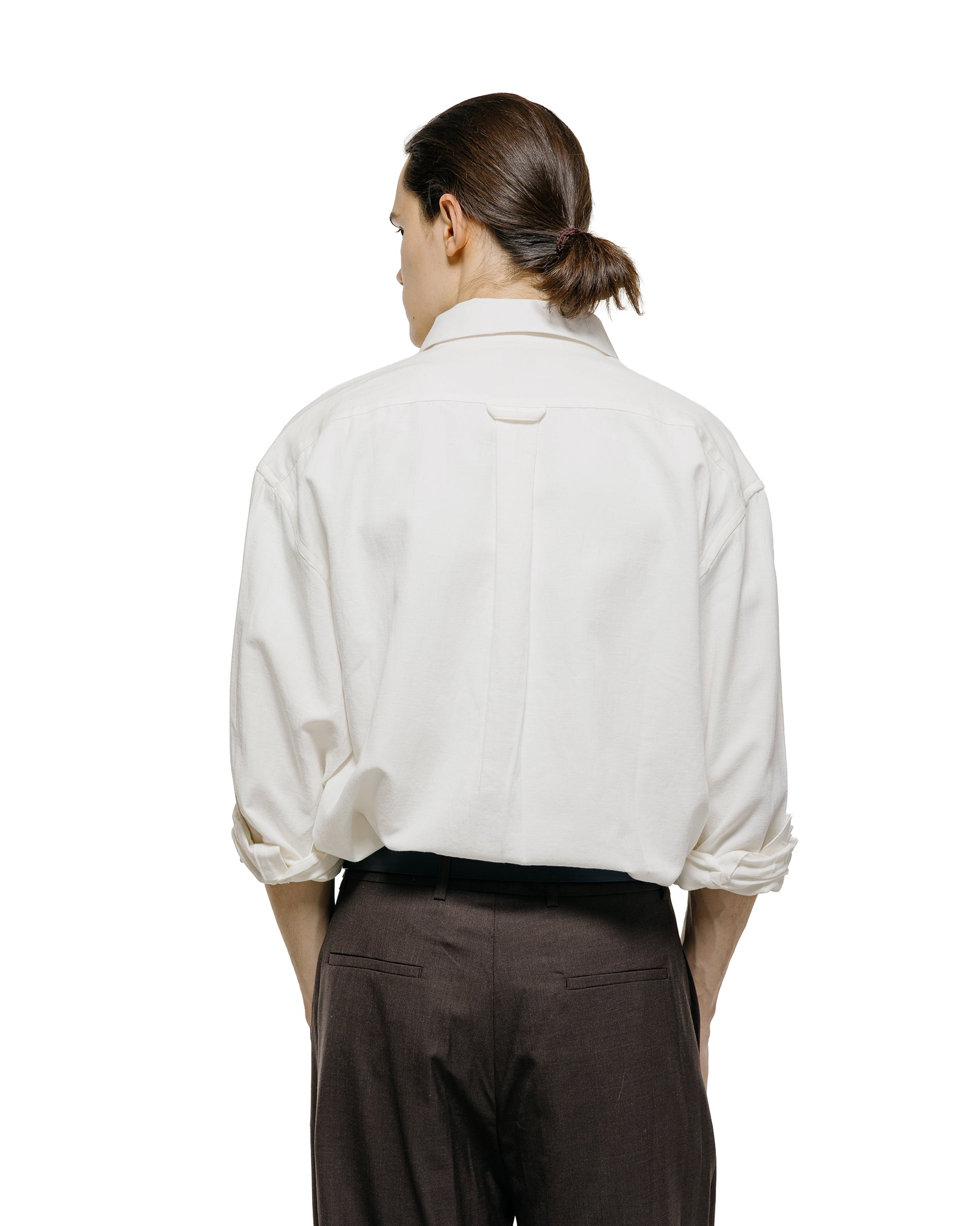 lost & found De Bonne Facture De Bonne Facture Oversized Shirt Cotton Hemp White