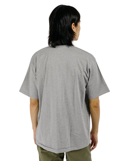 Denime Lot. 275 Front V Crew Neck T-Shirt Solid Color Heather Gray