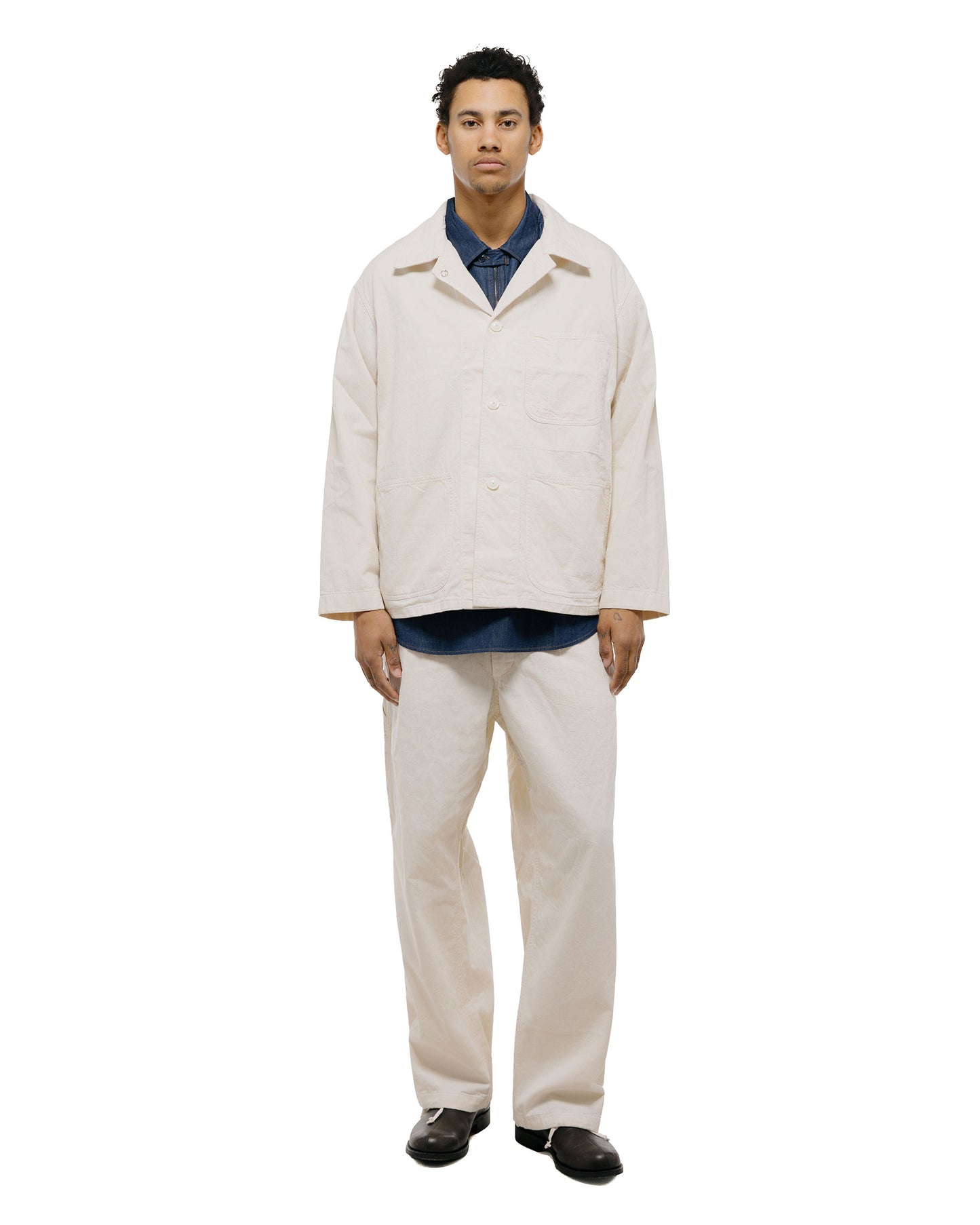 Engineered Garments Workaday Utility Jacket Natural 7oz Cotton HB Twill