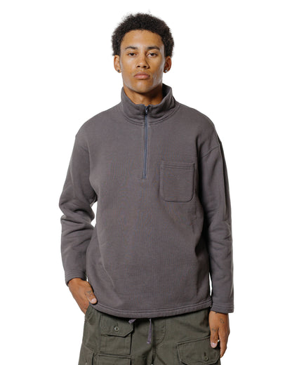 lost & found Engineered Garments Engineered Garments Zip Mock Neck Graphite 12oz Cotton Fleece