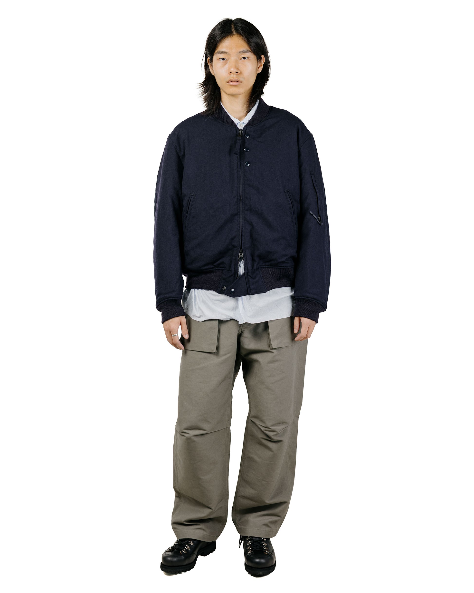 Engineered Garments Aviator Jacket Dark Navy Wool Uniform Serge
