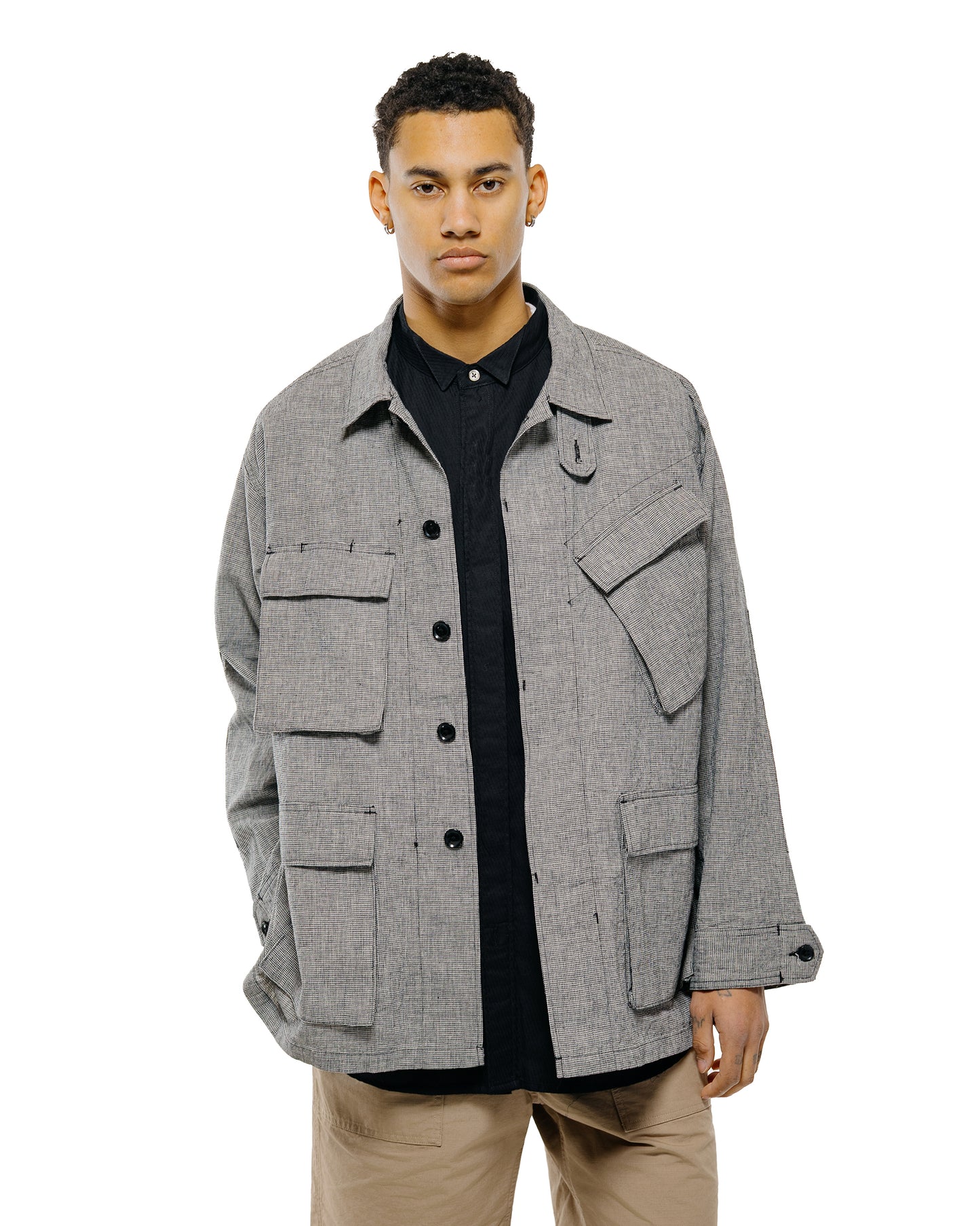 lost & found Engineered Garments Engineered Garments BDU Jacket Black/Grey CL Houndstooth