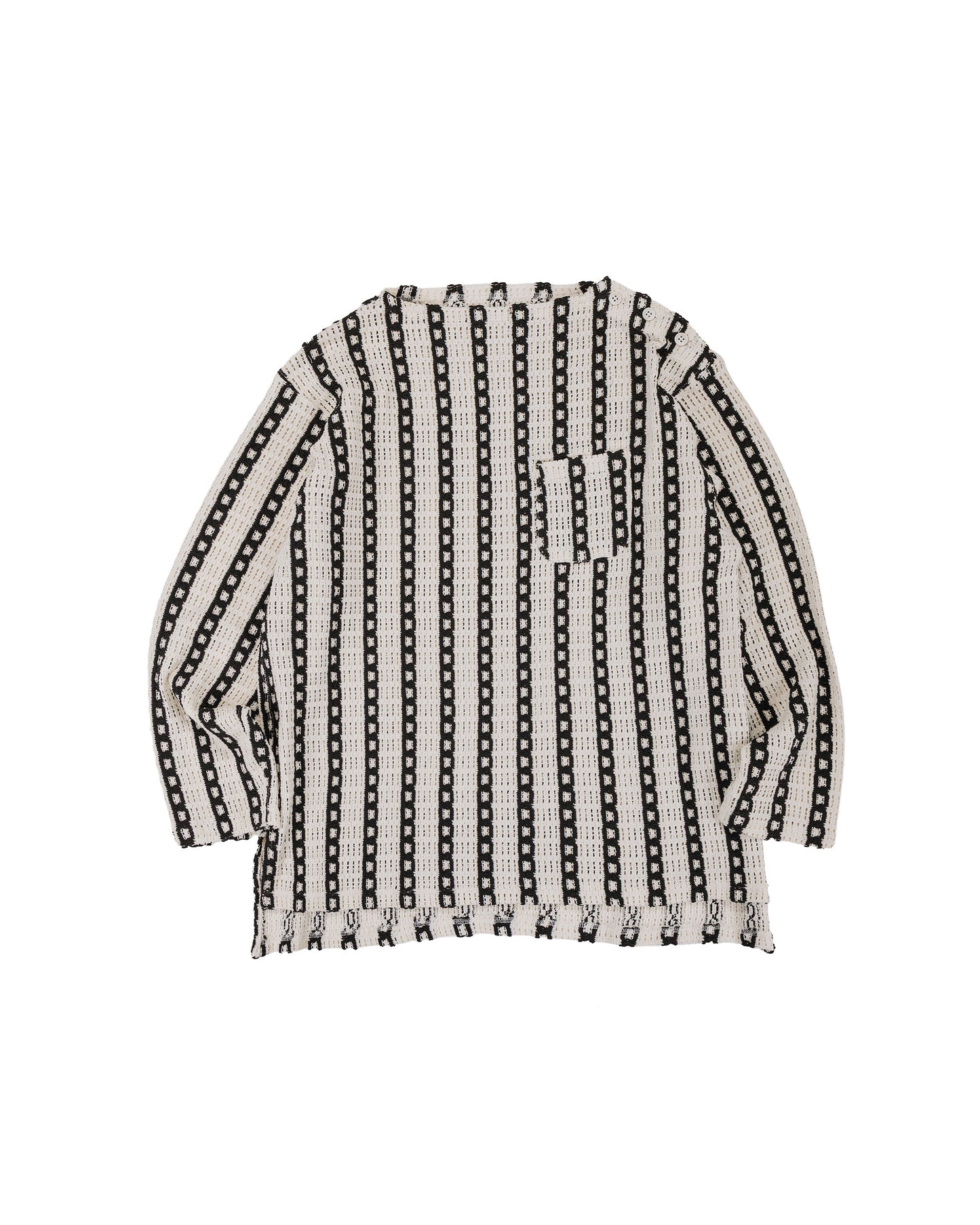 lost & found Engineered Garments Engineered Garments Basque Shirt White/Black Stripe CP Crochet