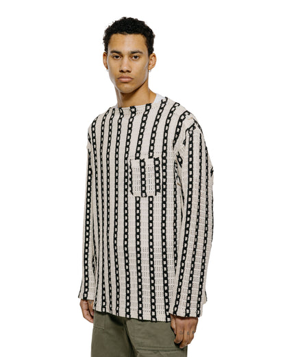 lost & found Engineered Garments Engineered Garments Basque Shirt White/Black Stripe CP Crochet