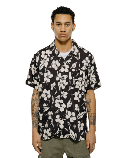 lost & found Engineered Garments Engineered Garments Camp Shirt Black/Natural Tencel Floral Print