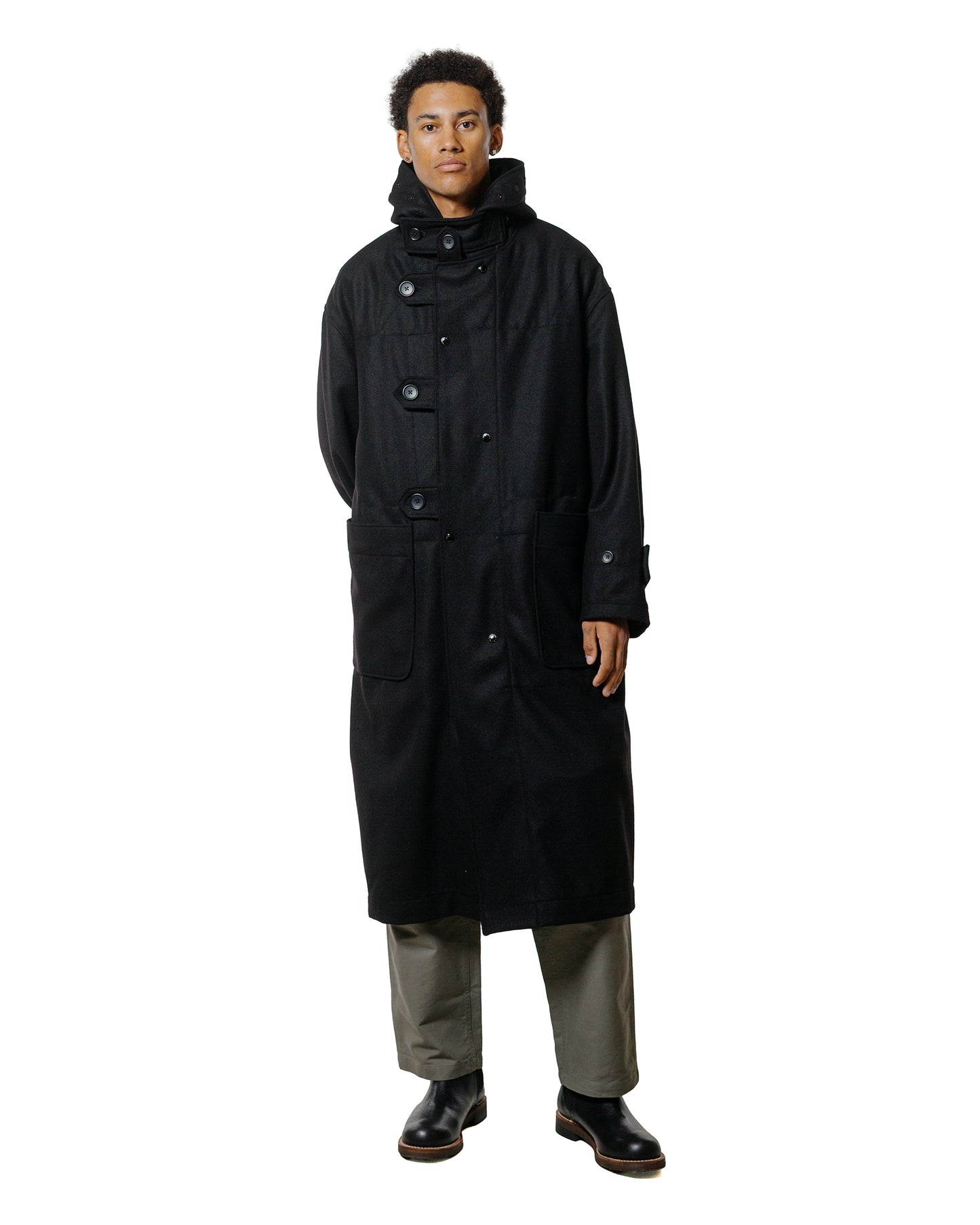lost & found Engineered Garments Engineered Garments Duffle Coat Black 24oz Wool Melton