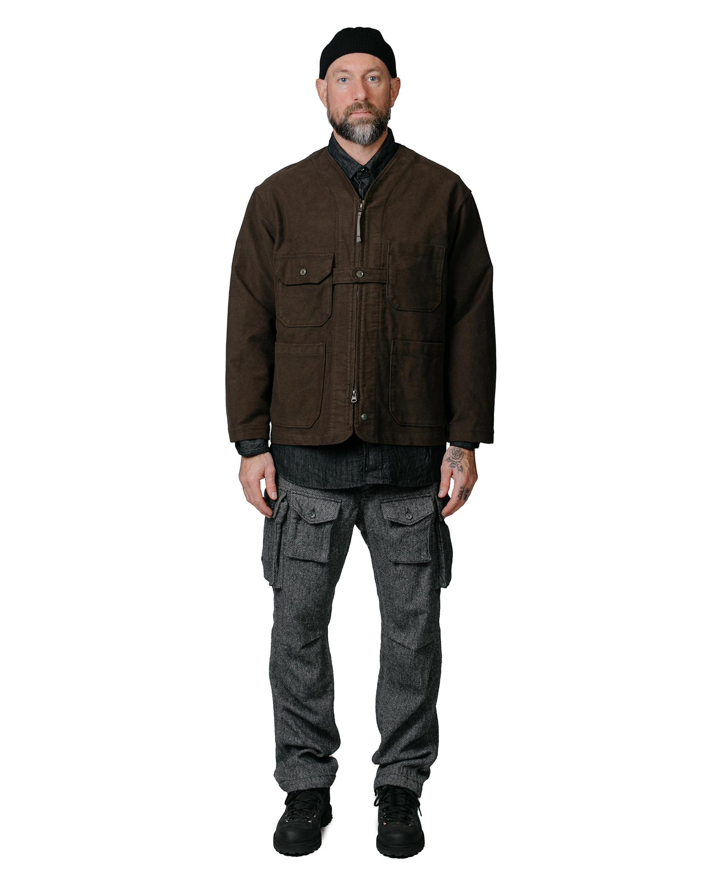 lost & found Engineered Garments Engineered Garments FA Pant Grey Poly Wool Herringbone