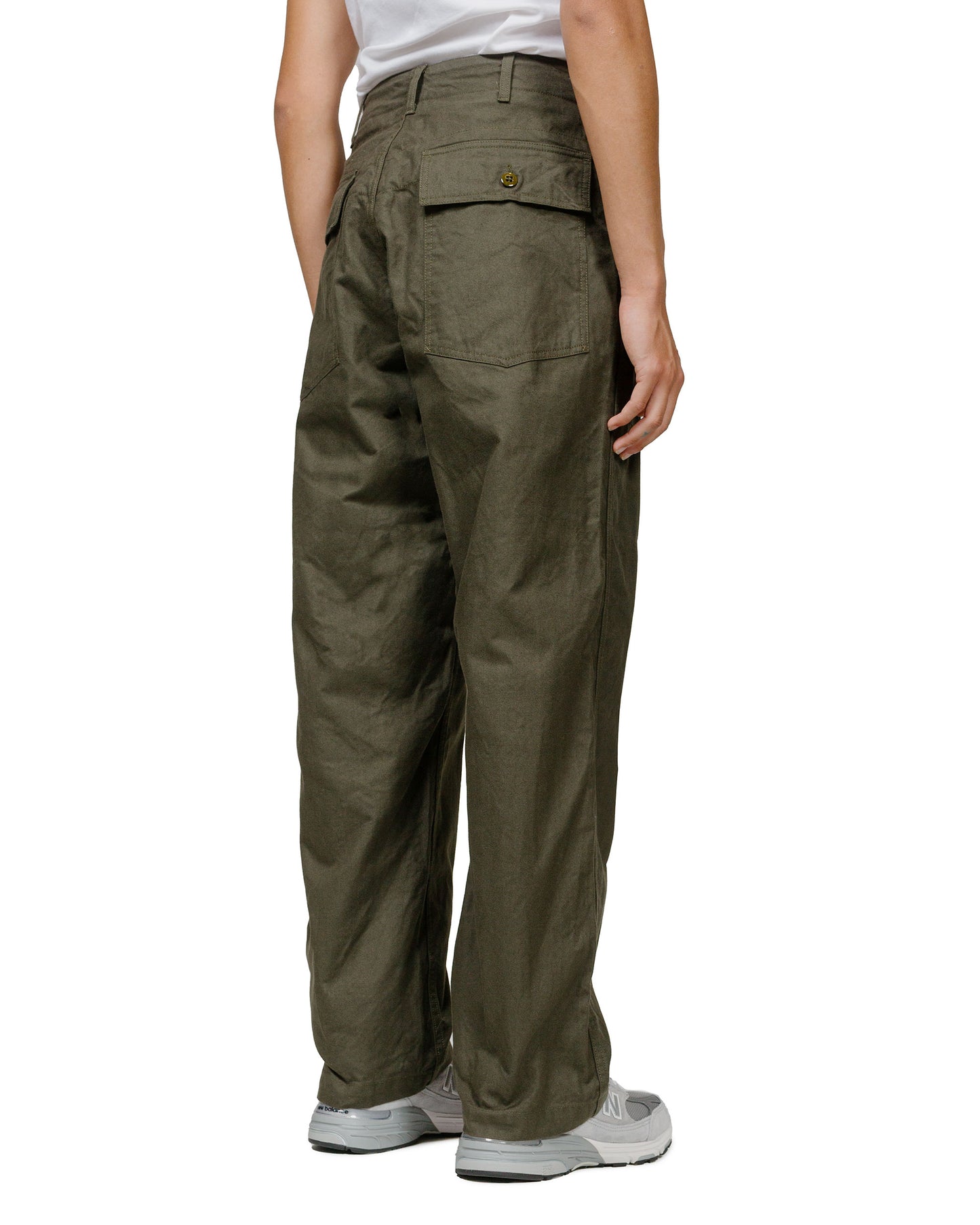 lost & found Engineered Garments Engineered Garments Fatigue Pant Olive Cotton Brushed Herringbone