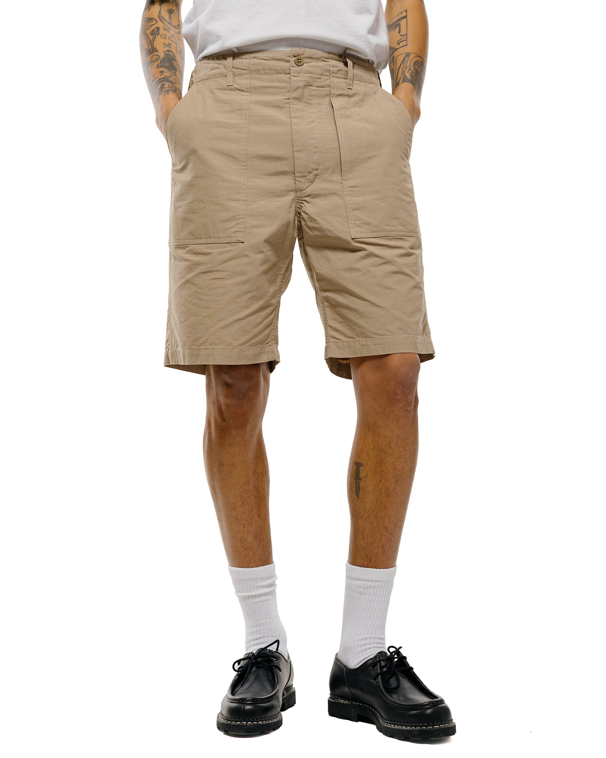 lost & found Engineered Garments Engineered Garments Fatigue Short Khaki Cotton Ripstop