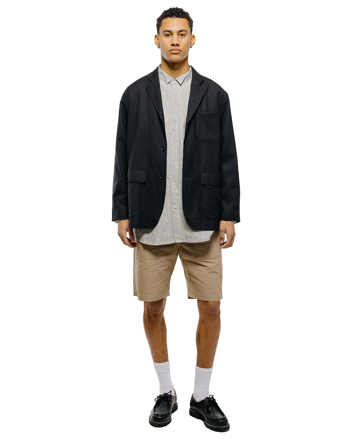 lost & found Engineered Garments Engineered Garments Loiter Jacket Black Tropical Wool