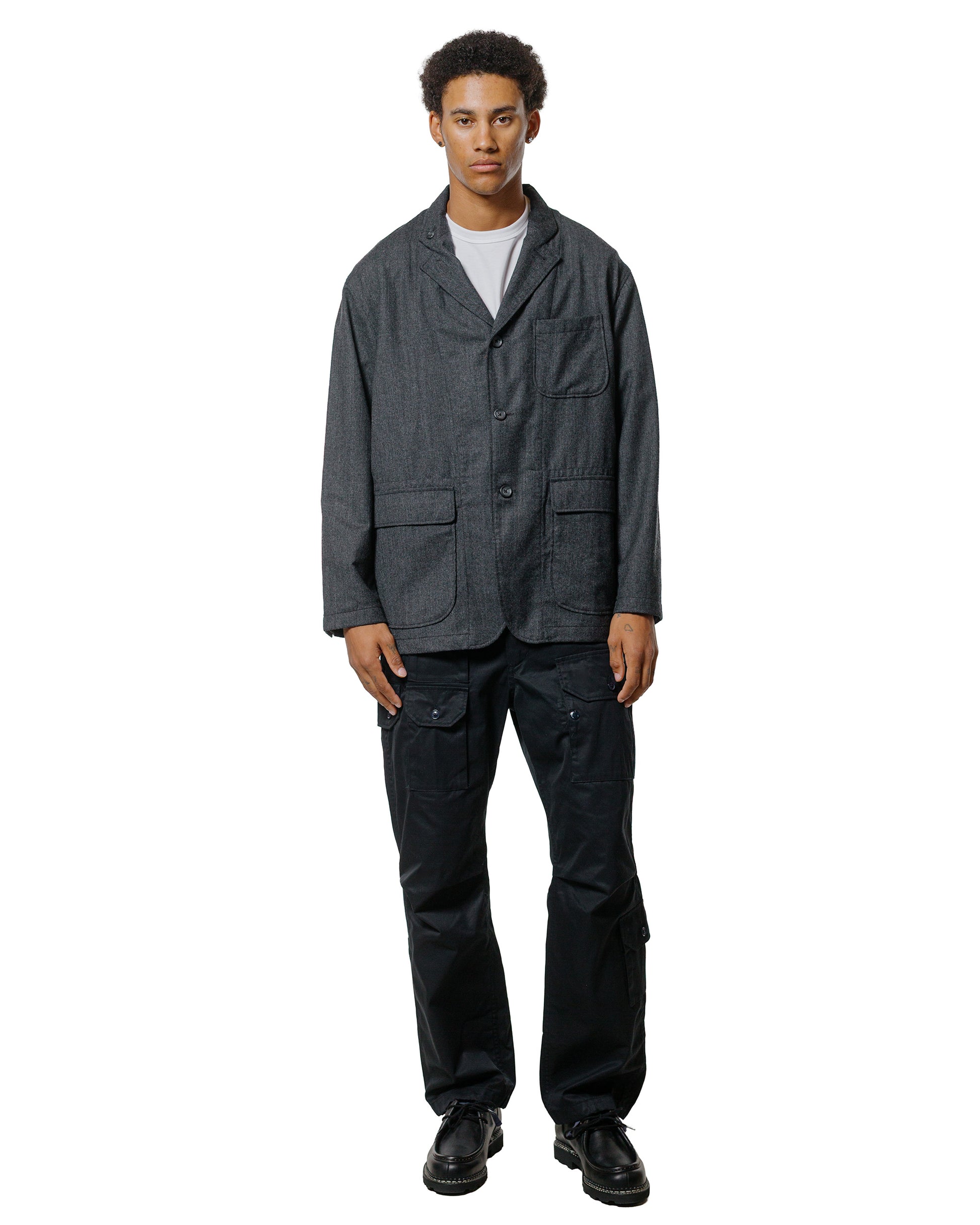 lost & found Engineered Garments Engineered Garments Loiter Jacket Charcoal High Count Worsted Wool