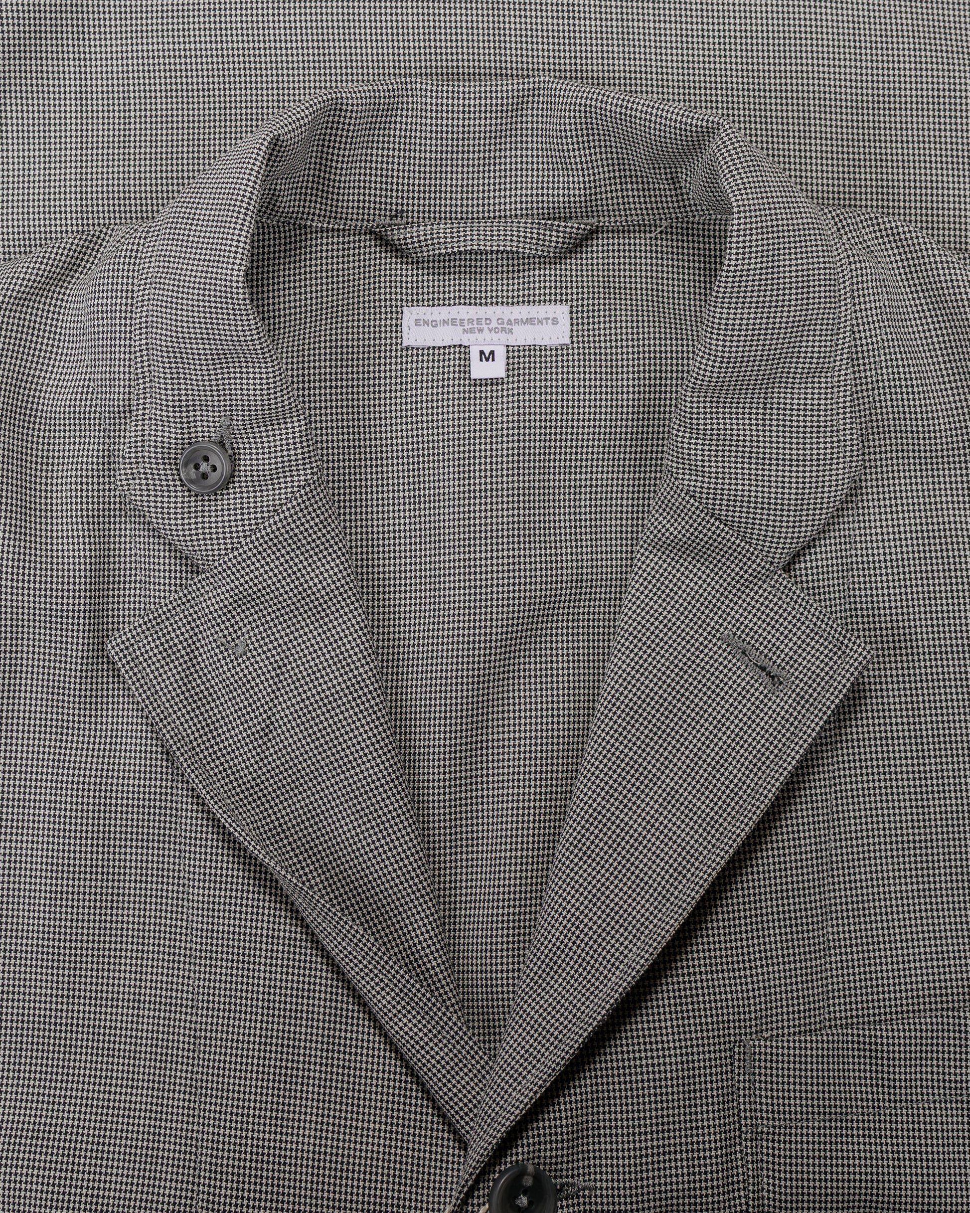 lost & found Engineered Garments Engineered Garments Loiter Jacket Grey Micro Houndstooth Tropical Wool