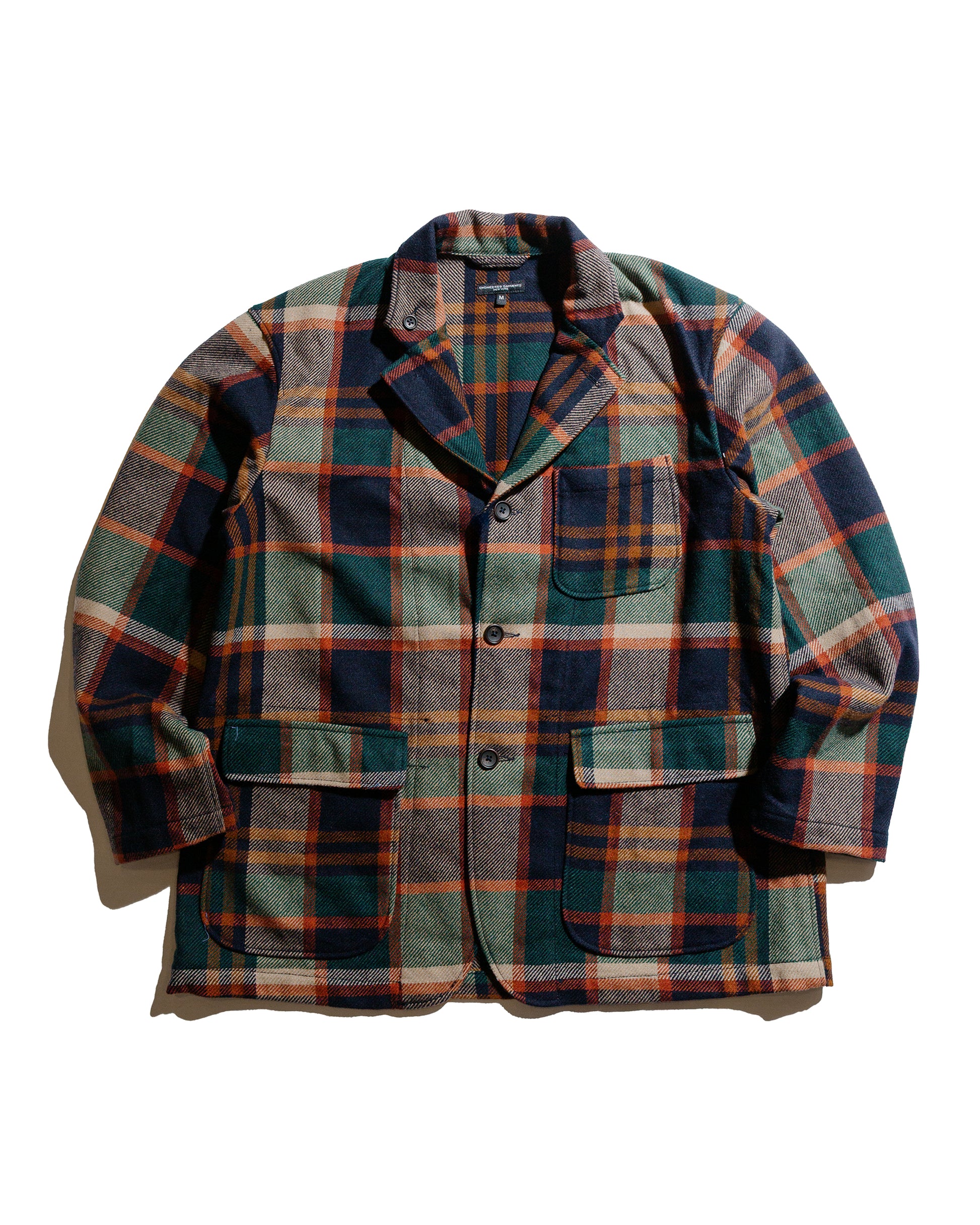 lost & found Engineered Garments Engineered Garments Loiter Jacket Navy/Brown Heavy Wool Plaid