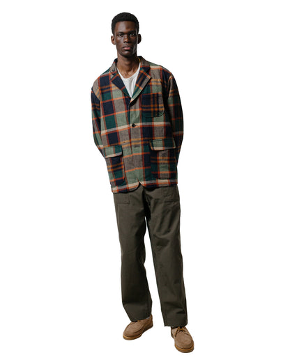 lost & found Engineered Garments Engineered Garments Loiter Jacket Navy/Brown Heavy Wool Plaid