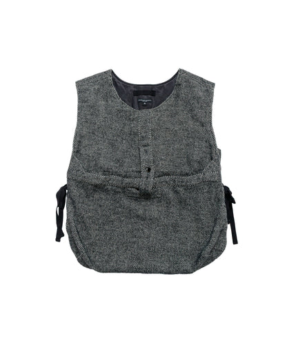 lost & found Engineered Garments Engineered Garments Newsboy Vest Black Wool Shaggy Twill