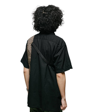 Engineered Garments Shoulder Vest Khaki Nylon Leopard Print model back