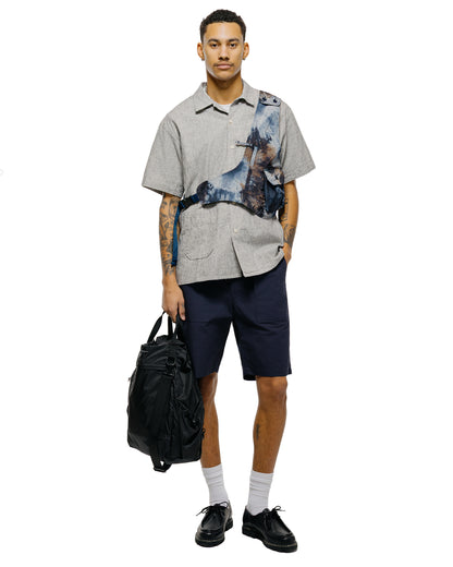 lost & found Engineered Garments Engineered Garments Shoulder Vest Navy Nylon Tie Dye Print Ripstop