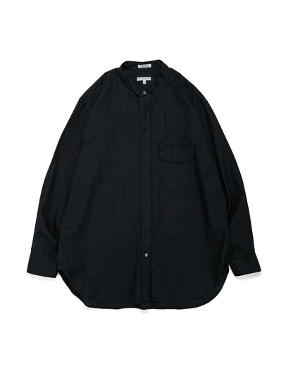 lost & found Engineered Garments Engineered Garments Wing Collar Shirt Black Cotton Diagonal Dobby Stripe