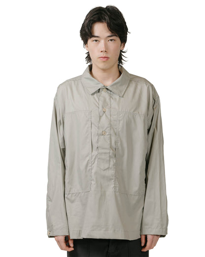 lost & found Engineered Garments Workaday Engineered Garments Workaday Army Pop Over Shirt Light Grey Superfine Poplin