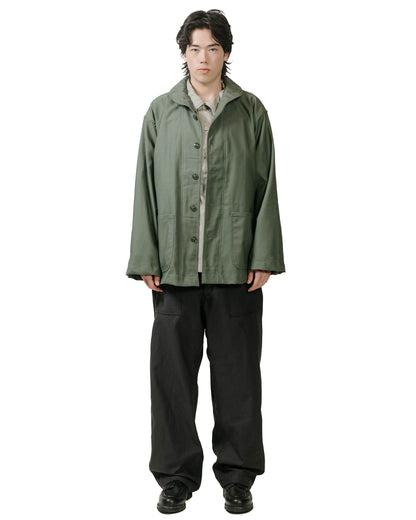 lost & found Engineered Garments Workaday Engineered Garments Workaday Army Pop Over Shirt Light Grey Superfine Poplin