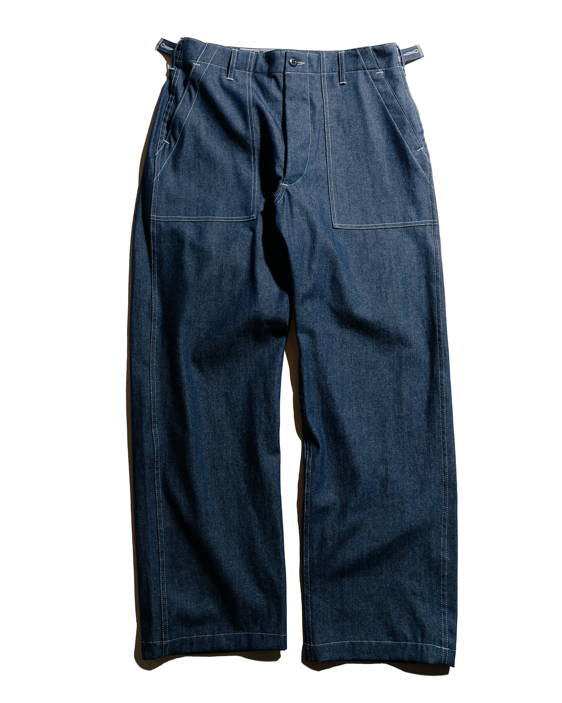 lost & found Engineered Garments Workaday Engineered Garments Workaday Fatigue Pant Contrast Stitch Indigo Industrial 8oz Denim