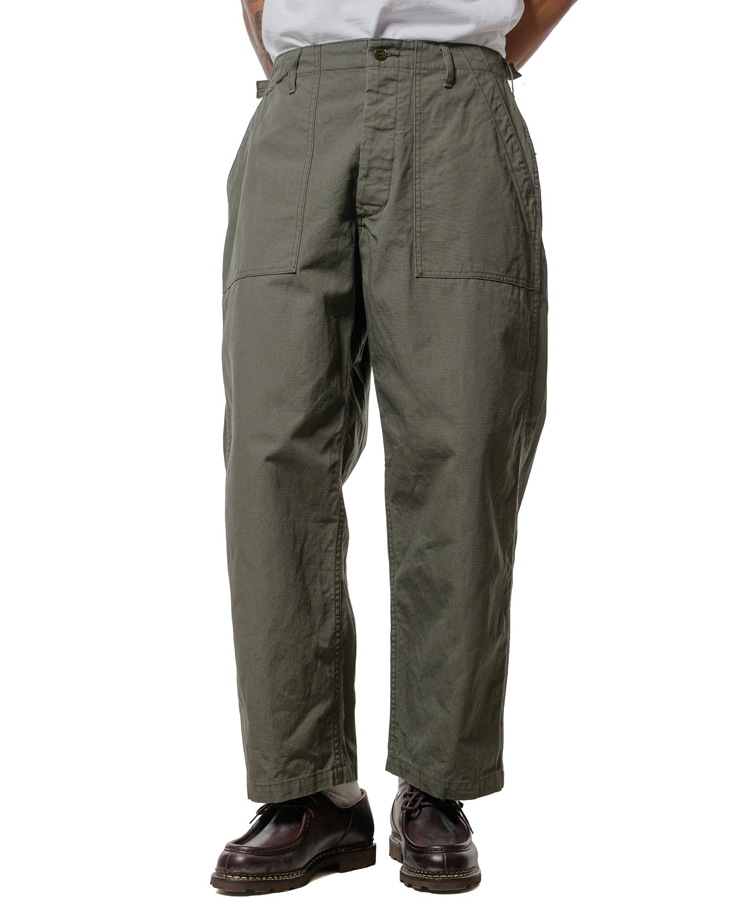 lost & found Engineered Garments Workaday Engineered Garments Workaday Fatigue Pant Olive Heavyweight Cotton Ripstop