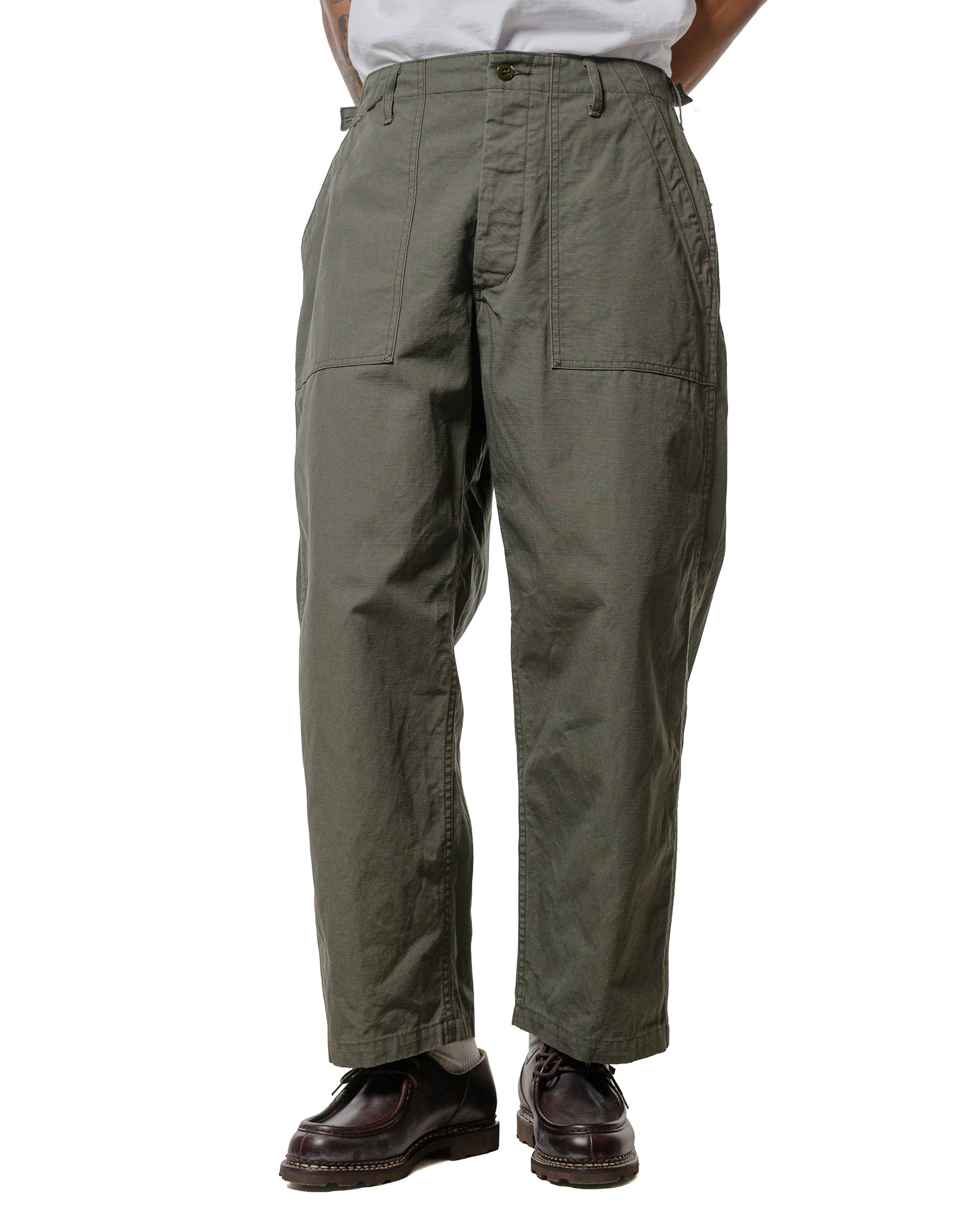 lost & found Engineered Garments Workaday Engineered Garments Workaday Fatigue Pant Olive Heavyweight Cotton Ripstop