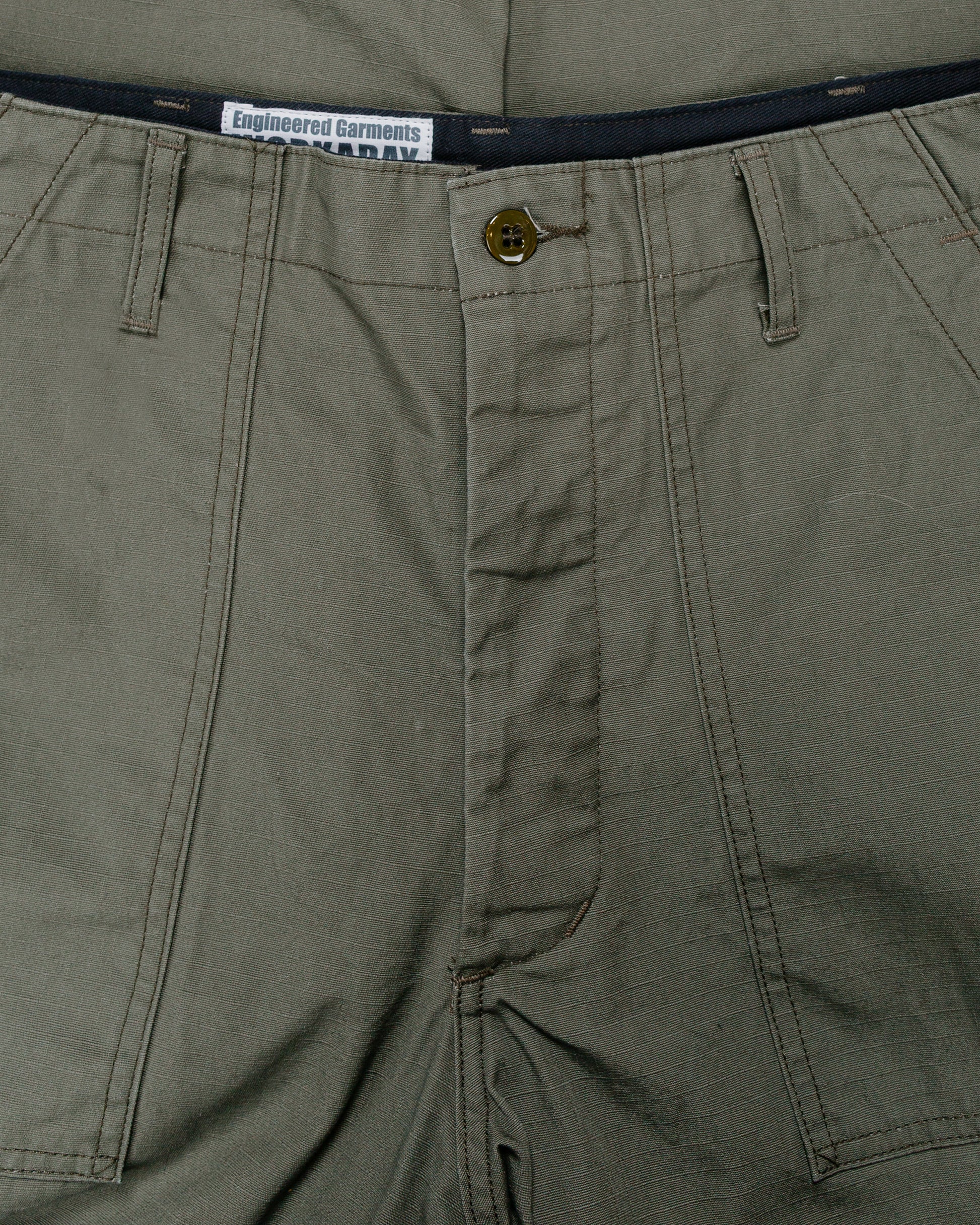 lost & found Engineered Garments Workaday Engineered Garments Workaday Fatigue Pant Olive Heavyweight Cotton Ripstop