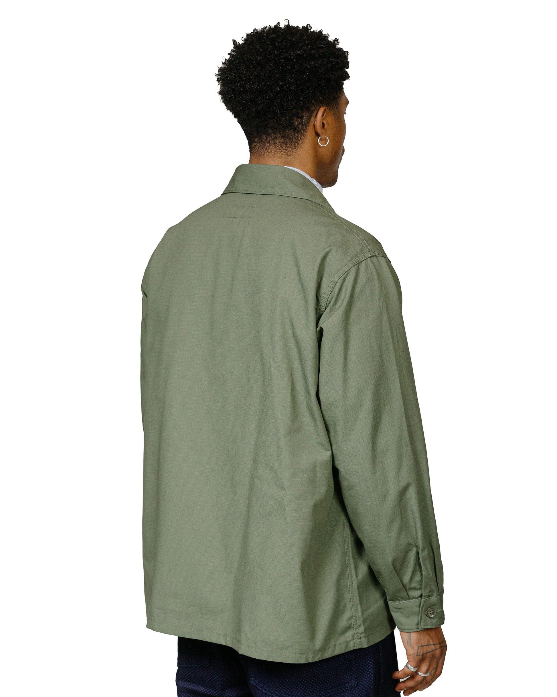 lost & found Engineered Garments Workaday Engineered Garments Workaday MC Shirt Jacket Olive Cotton Ripstop