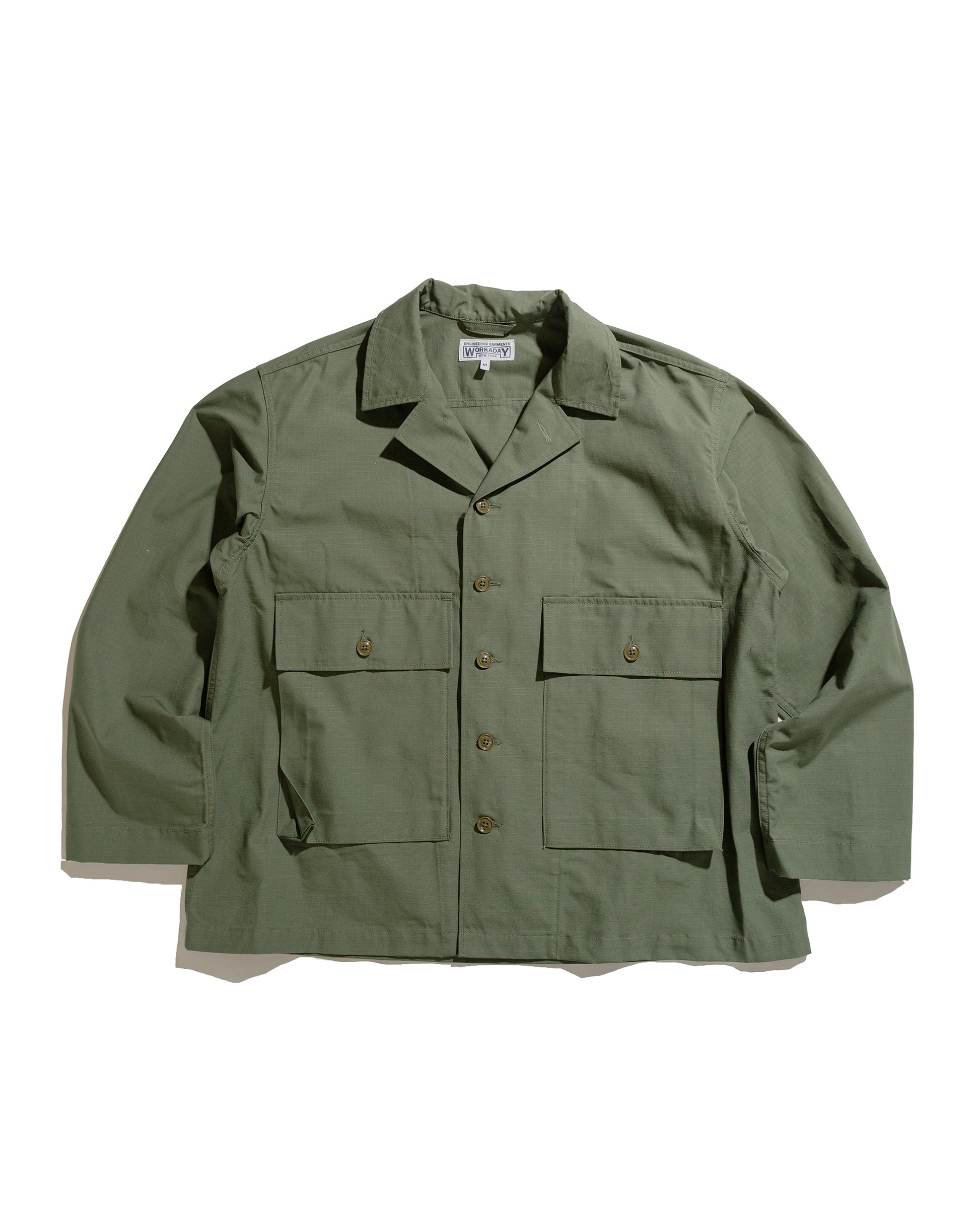 lost & found Engineered Garments Workaday Engineered Garments Workaday Sea Bees Jacket Olive Cotton Ripstop
