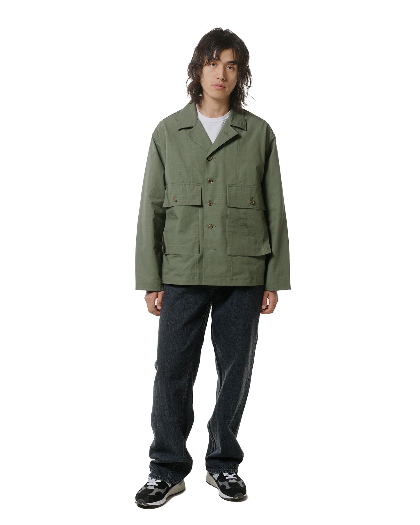 lost & found Engineered Garments Workaday Engineered Garments Workaday Sea Bees Jacket Olive Cotton Ripstop