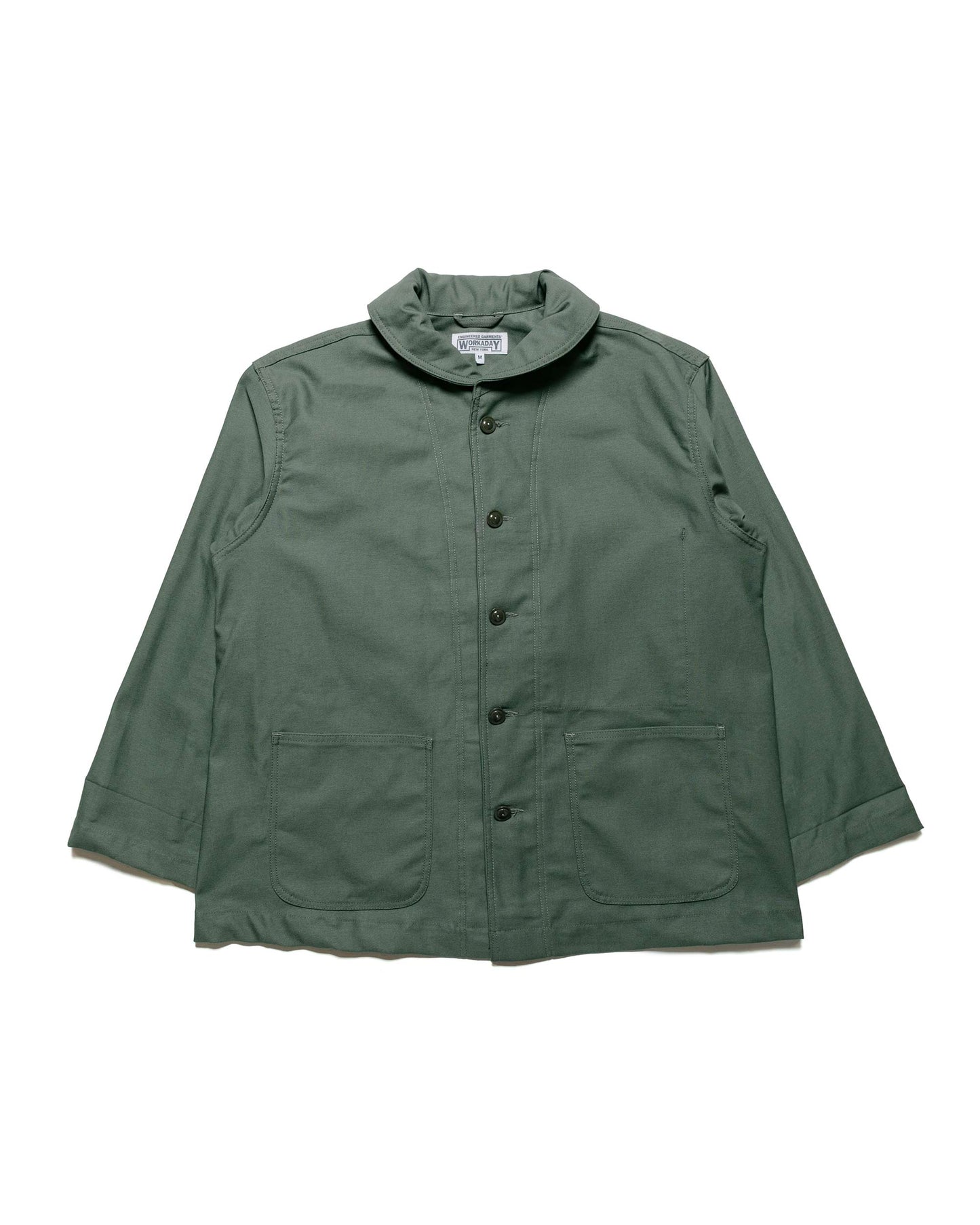 lost & found Engineered Garments Workaday Engineered Garments Workaday Shawl Collar Jacket Olive Cotton Reverse Sateen