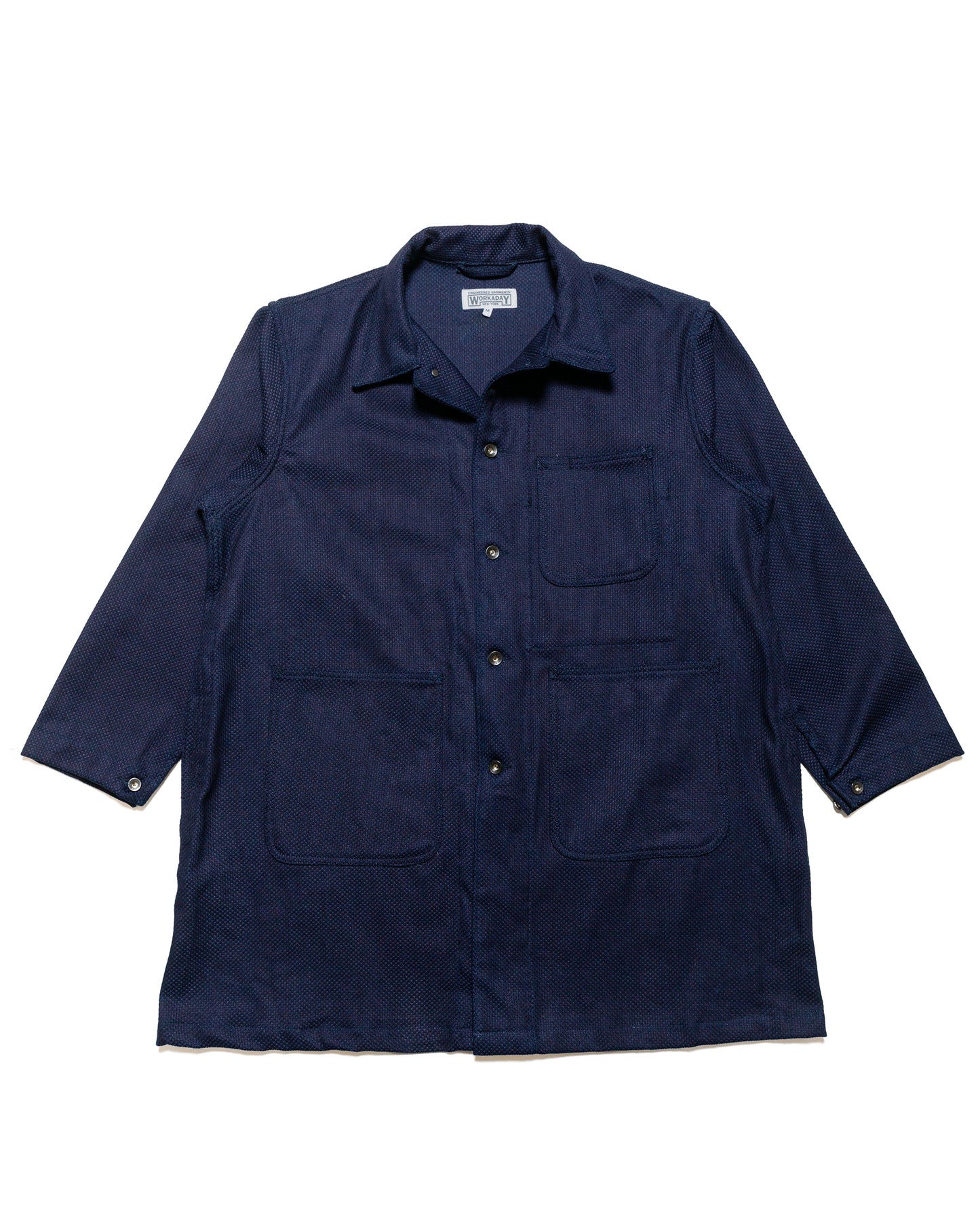 lost & found Engineered Garments Workaday Engineered Garments Workaday Shop Coat Dark Navy Cotton Heavy Basketweave